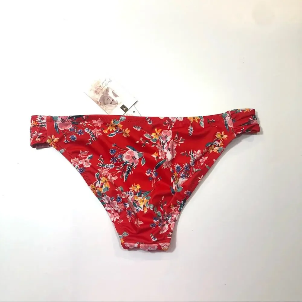 Jessica Simpson Red Swim Hipster bikini bottom